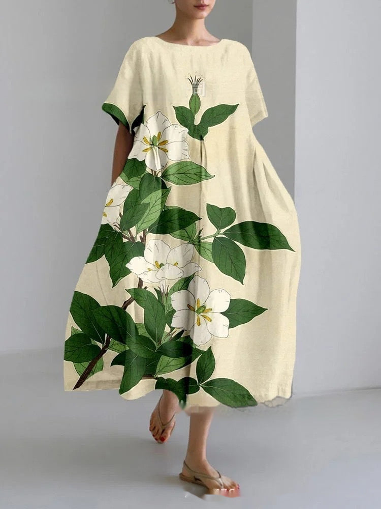 3D Fashion Womens Plus-size Elegant Short-sleeve Dress