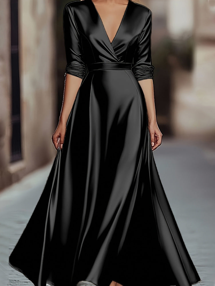 French-style Elegant Subtly Luxurious V-neck Dress With A Premium Feel