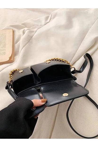 Black Baguette Shoulder Bag