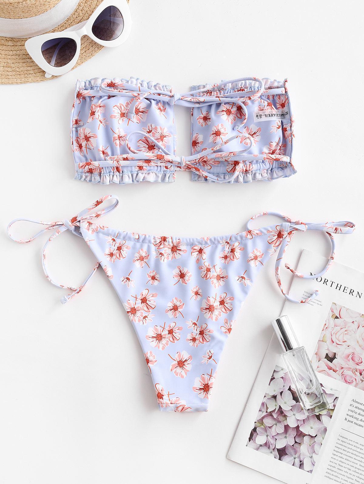 Pleated Hollowed Purple Underwear Suit