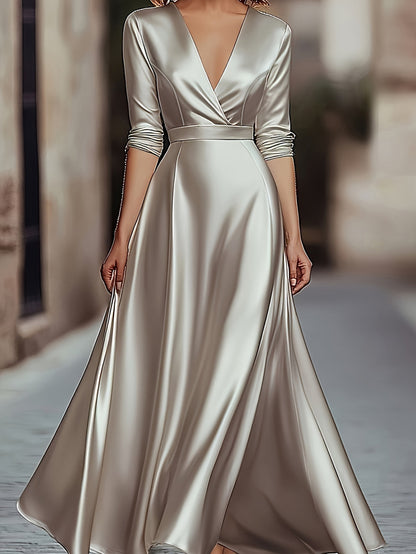 French-style Elegant Subtly Luxurious V-neck Dress With A Premium Feel