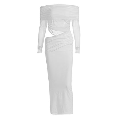 Seamless, Figure-flattering Tube Top Long-sleeve Dress