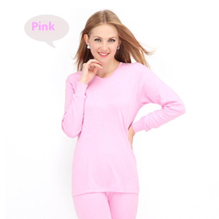 Women's Cotton Thickened Long Johns Top Bottom Thermal Underwear Suit