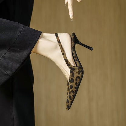 Women's Fashion Pointed Plus Size Slip-on High Heels