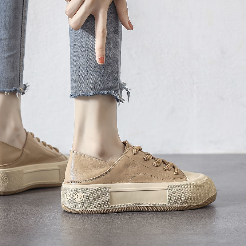 Thick Bottom All-matching Spring And Summer Flat Soft Bottom Not Tired Feet Wear Biscuits Pumps Casual Sneakers For Women