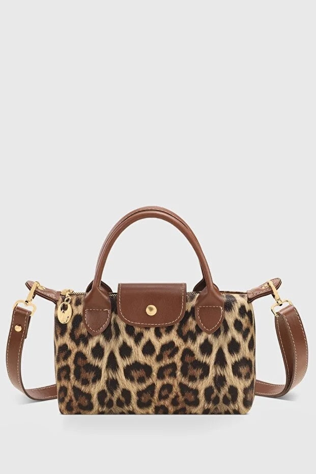 Panther PU Leather Water Resistant Crossbody Bag
