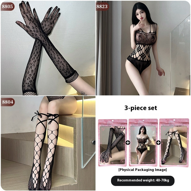 Underwear Plus Size Stockings Open Crotch Free Fishnet Clothes