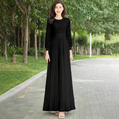 Womens Elegant Lace Hollow-Out Dress New Style