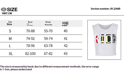 Street Style Women's Hot Girl Slim-fit Letters Vest Top