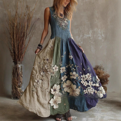 Womens Loose, Versatile Dress With A Plaid Pattern