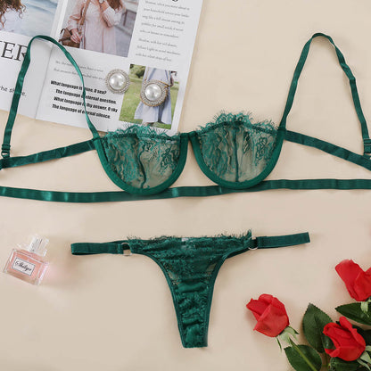 Lace Chest-wrapped See-through Underwear