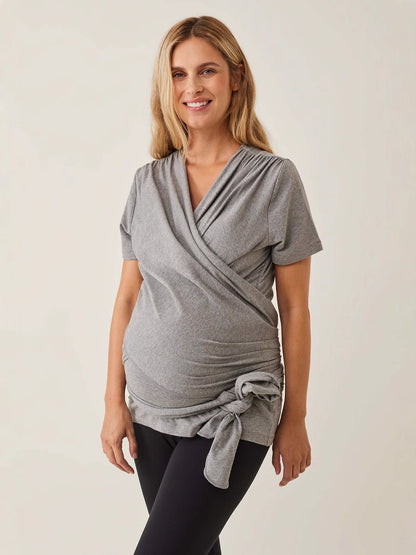 European And American Summer Maternal And Child DDMOMMY Short Sleeve Postpartum Nursing Top