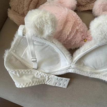 Girl's Underwear Cute Cartoon Bear Bra Set