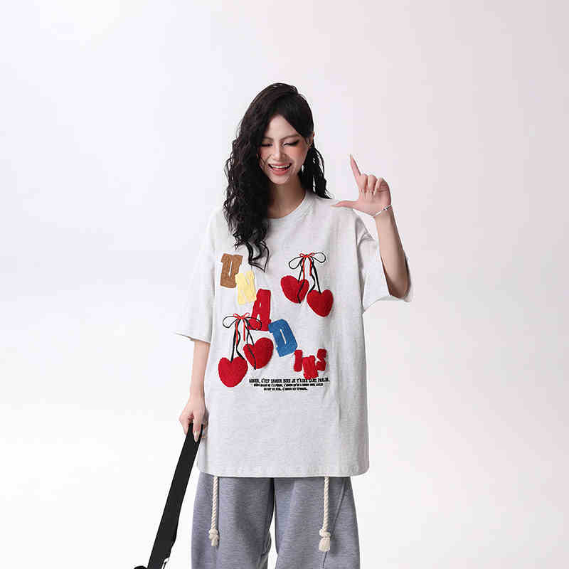 Women's Short-sleeved Casual Half-length Sleeves T-shirt