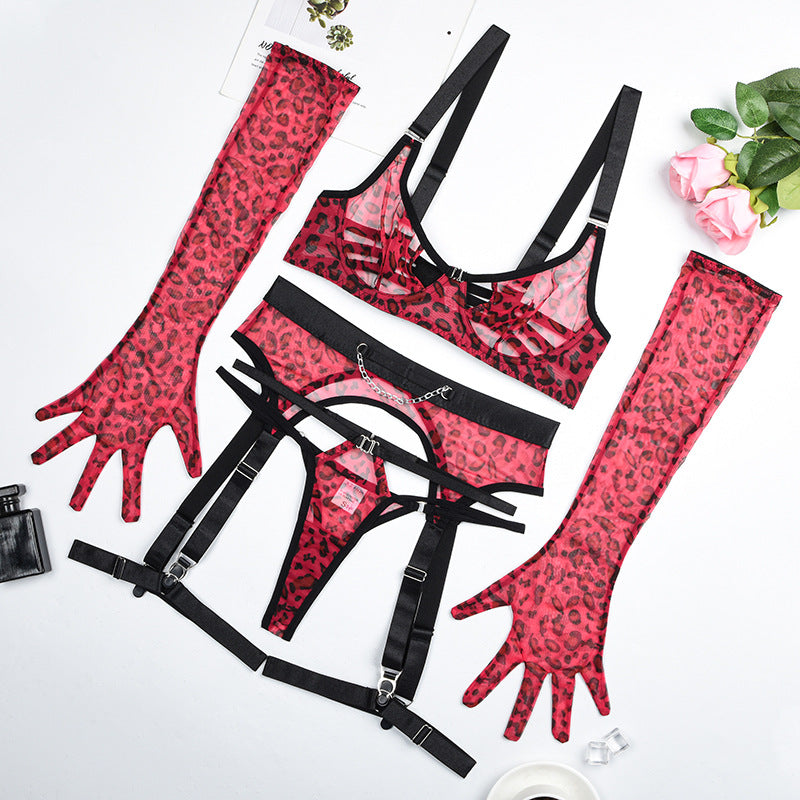 Mesh Hollow Underwear Five-piece Set