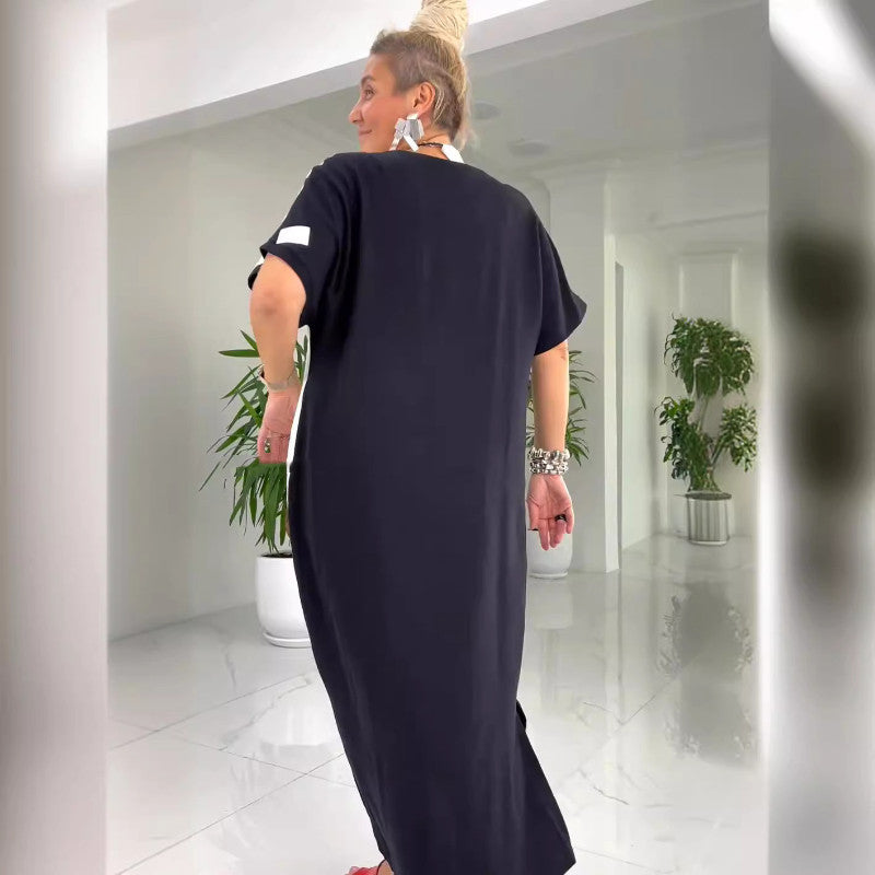 Womens Casual Printed Dress With Character Motifs Long Skirt