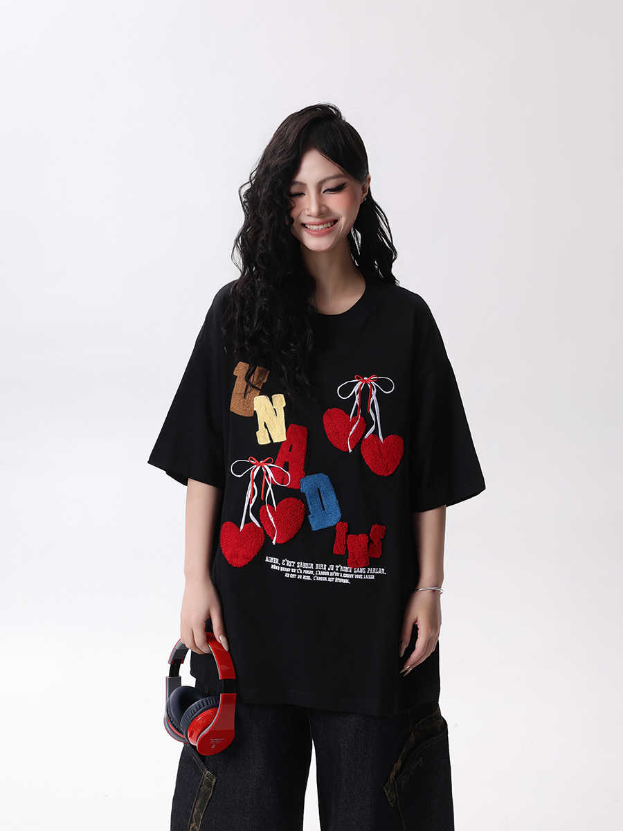 Women's Short-sleeved Casual Half-length Sleeves T-shirt