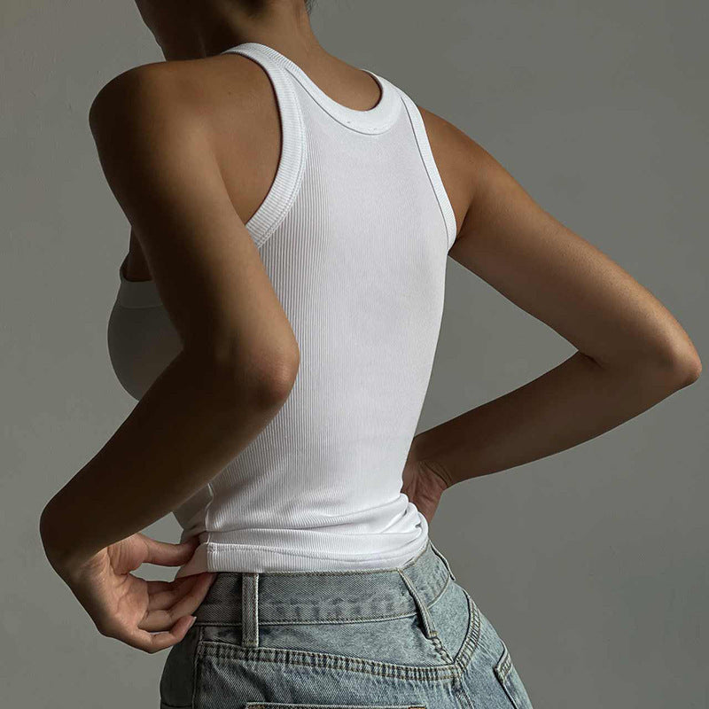 Sleeveless Spicy Girl Bottom Versatile Casual Tank Top