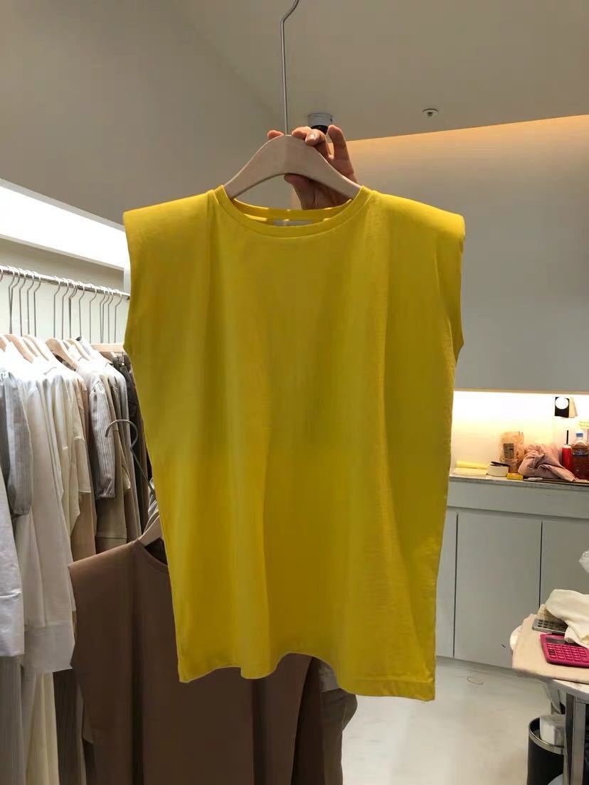 Fashion Black Vest T-shirt Top Outer Wear Ins