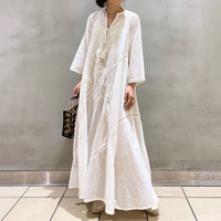 Retro Japanese-style Elegant Loose-fitting Lace-up Dress For A Ladylike Look