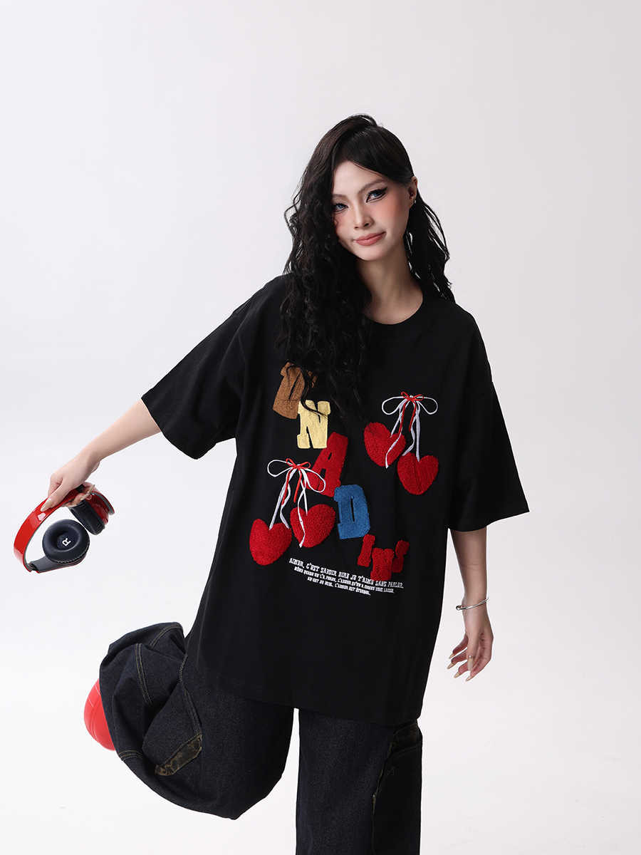 Women's Short-sleeved Casual Half-length Sleeves T-shirt