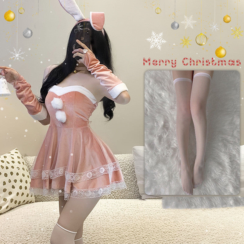 Christmas Ball Shirt Underwear Bunny Girl Red