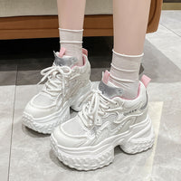 Mesh Breathable Platform Sports Casual Daddy Shoes