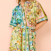 Special Satin Printed Mini Dress