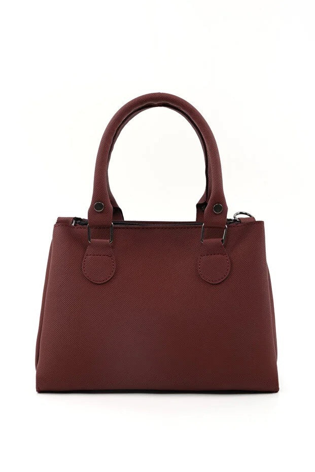 Brown Faux Leather Handbag