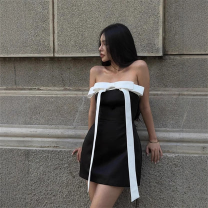 Fashionable Solid-color Slim-fit Sexy Evening Dress