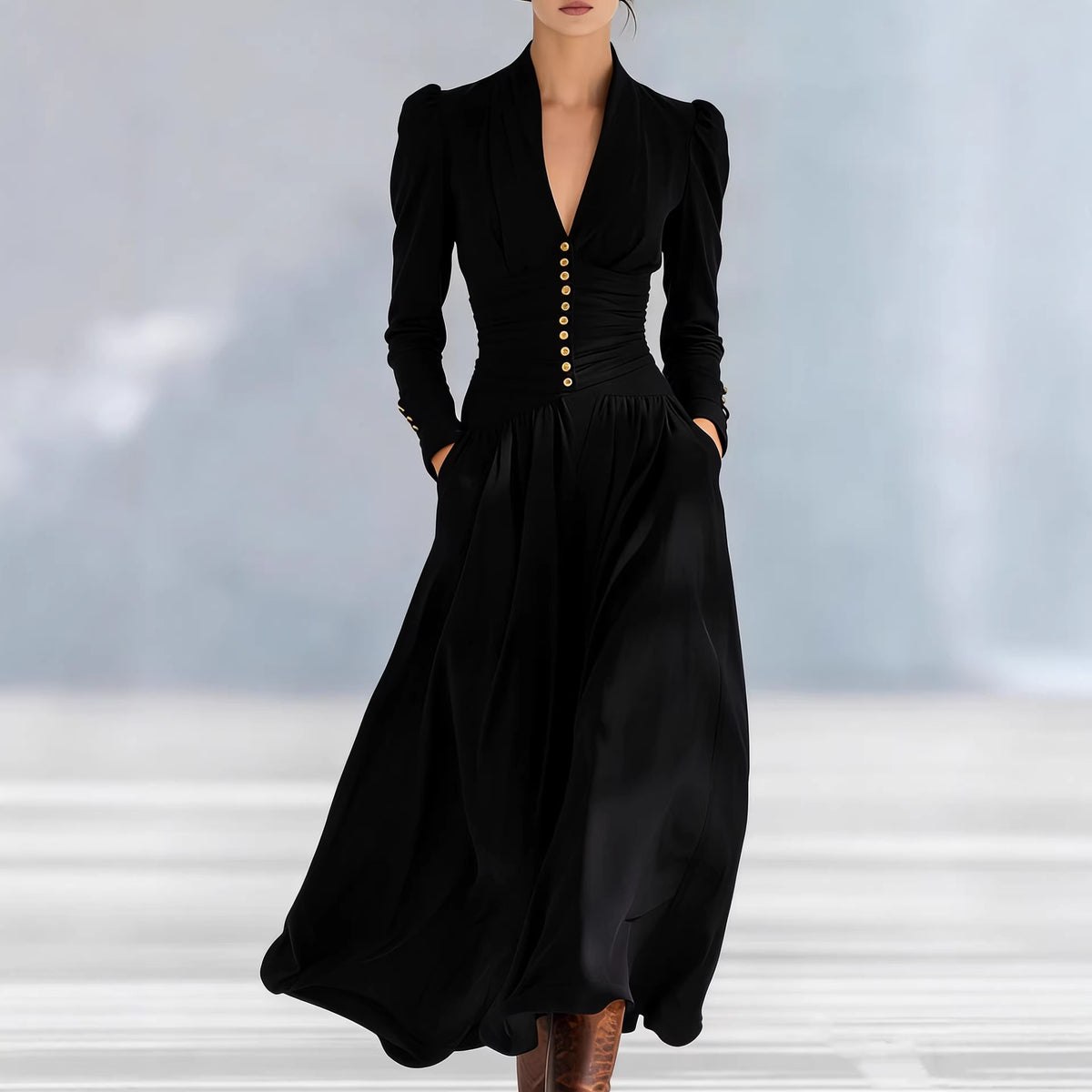 Fashionable Minimalist And Slim Fit Womens Dress