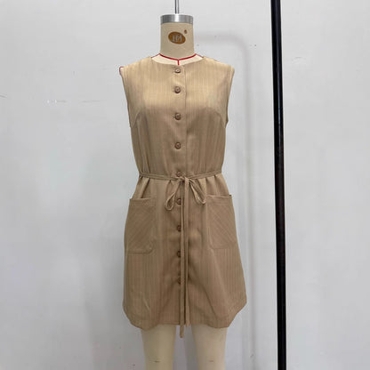 Stylish Minimalist Design Womens Sleeveless Dress