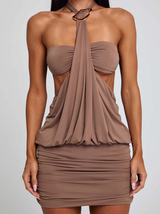 Strapless Halter-neck Elegant Slip Dress