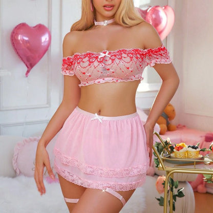 European And American Underwear Off-shoulder Pajamas