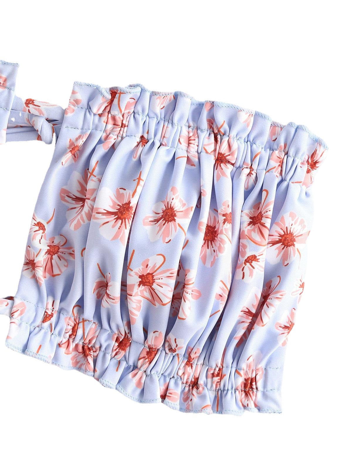 Pleated Hollowed Purple Underwear Suit