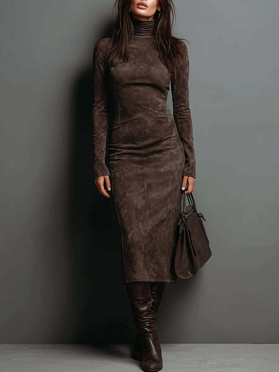 Cross-border New Autumn And Winter Sexy Slim Long-sleeved Bottom Dress Women's Slimming With Coat Temperament Hip Skirt
