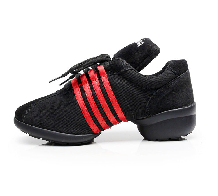Canvas Modern Dancing Shoes Rubber Sole Indoor And Outdoor Elevator Shoes