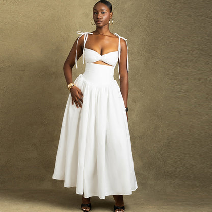 Strapless Off The Shoulder Sleeveless Maxi Dress
