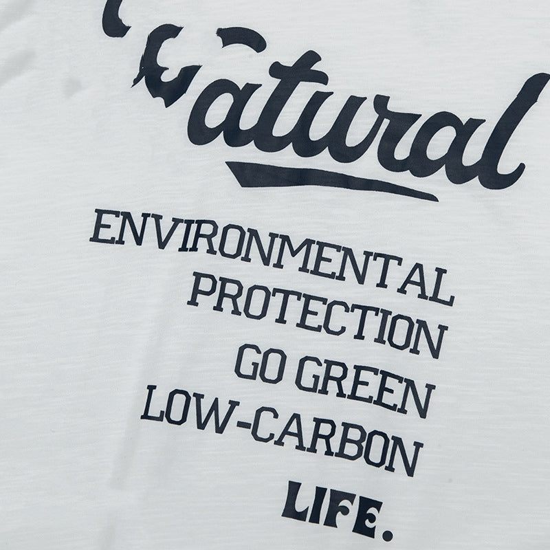 Letter Printed T-shirt Top Loose Couple