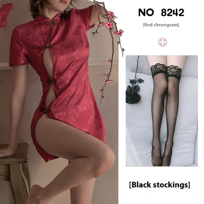 Sexy Women's Underwear Cheongsam Uniform Suit