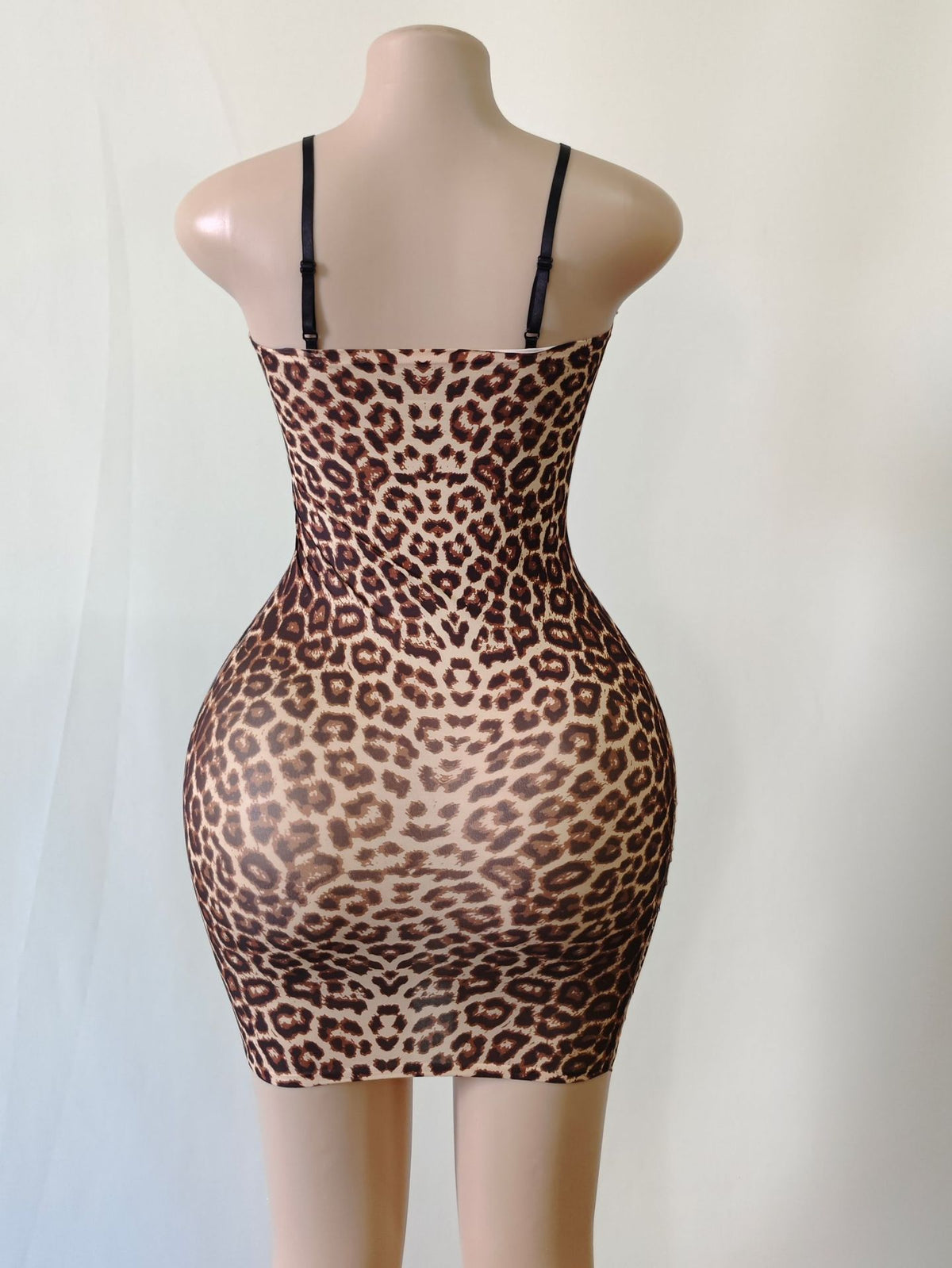 Women's Skin Color Printed Leopard Print One-piece Stockings Underwear