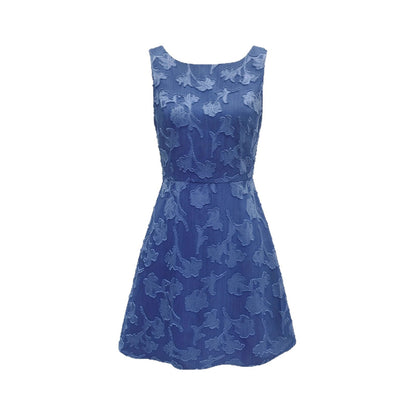 Womens Jacquard Vest Minimalist Dress