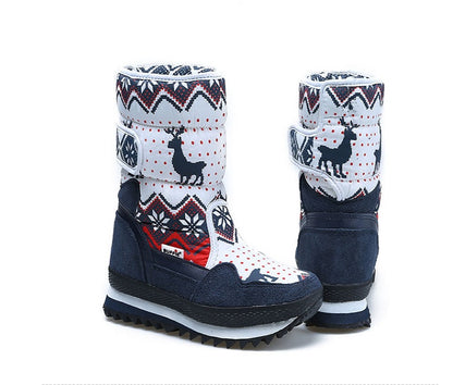 New winter warm in the tube Princess female baby cotton shoes thickening plus velvet waterproof non-slip girls children snow boots