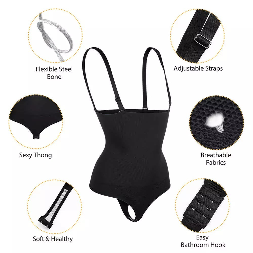 High Waisted Tuck Shoulder Strap Butt-lift Underwear Shoulder Strap Pants