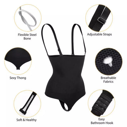 High Waisted Tuck Shoulder Strap Butt-lift Underwear Shoulder Strap Pants
