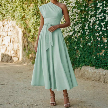 Elegant Figure-flattering Sleeveless Womens Dress