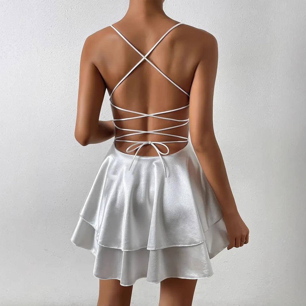 V-neck Slip Dress For Women Figure-flattering For Summer