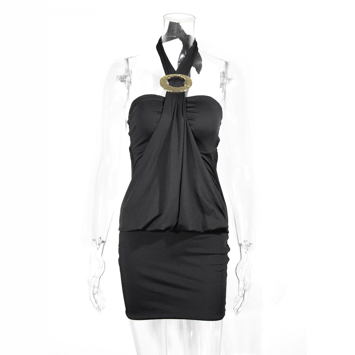 Elegant Minimalist Pleated Sheath Skirt Dress