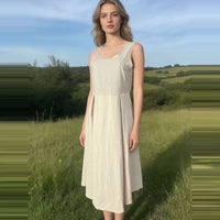 New Womens Fashion Casual Sleeveless A-line Dress