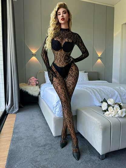 Sexy Underwear Long Sleeve One-piece Leggings